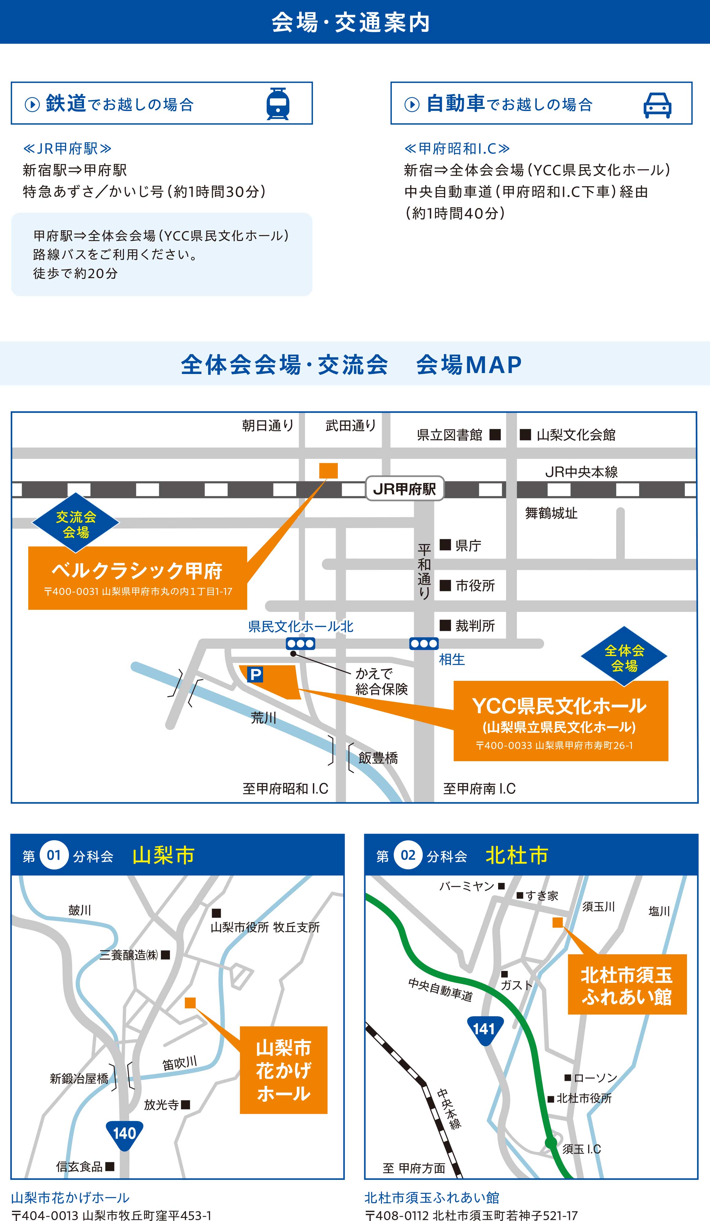 全国過疎問題シンポジウム2024inやまなし交通案内